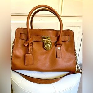 Michael Kors Hamilton Saffiano Leather Medium Satchel, Shoulder Bag